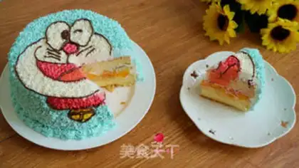 Make DORAEMON CREAM CAKE step 22