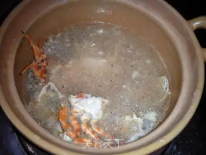 Make Tiger crab congee step 2