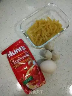 Make Eggfish balls steam pasta step 0