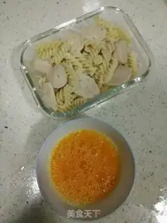 Make Eggfish balls steam pasta step 2