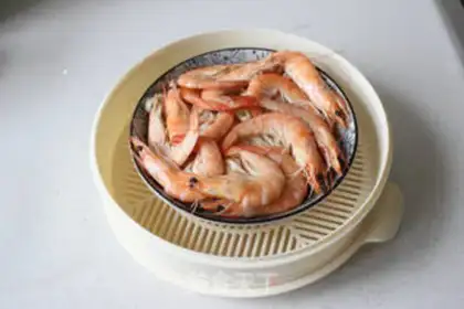 Make Microwave shrimp gin mushrooms step 14