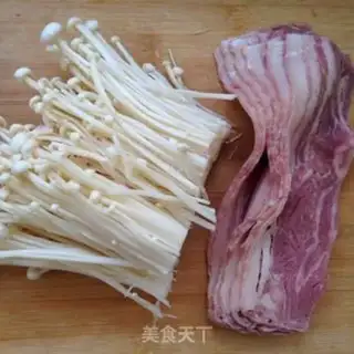 Make Iron-plate bacon mushroom rolls step 0