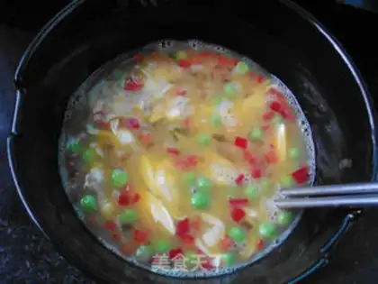 Make Peas and eggs step 4