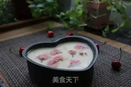 Make Romantic cherry blossom mousse step 7