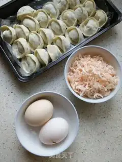 Make Shrimp eggs and dumplings step 0