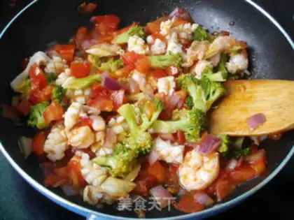 Make Seafood pasta step 9