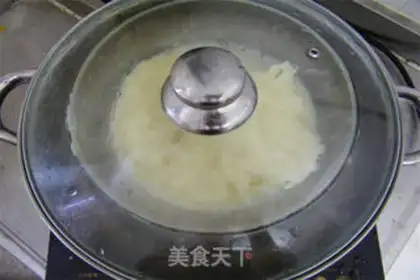 Make Snowflake rice cake step 1