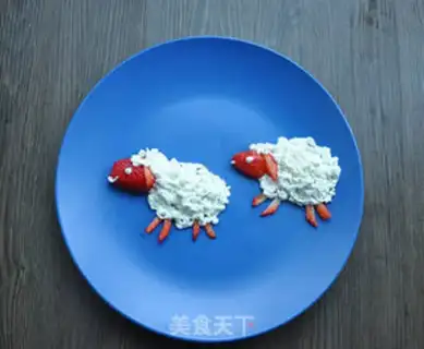 Make ♪ Super little lamb and fruit platter ♪ step 2