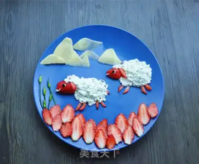 Make ♪ Super little lamb and fruit platter ♪ step 3
