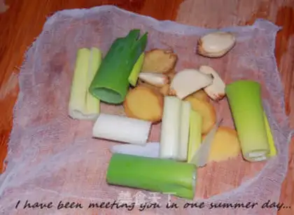 Make Garlic white meat step 1