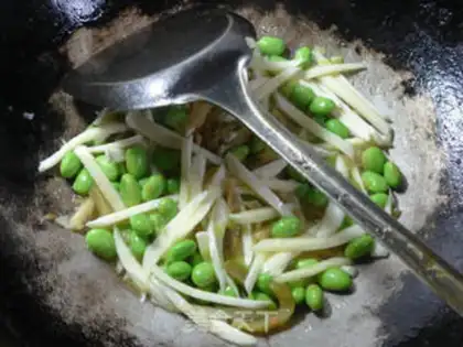 Make Squeeze the veggies white and fried beans step 7