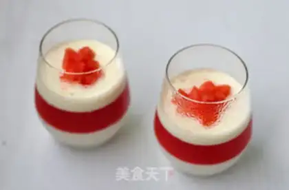 Make Milk watermelon pudding step 11