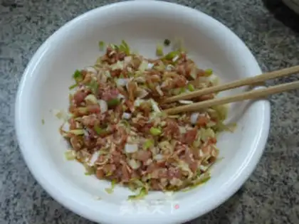 Make Onion pork dumplings step 8