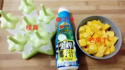 Make Coconut mango popsicle step 0