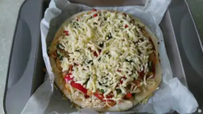 Make Chicken pizza in Orleans step 11