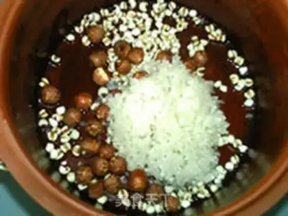 Make Lotus rice congee step 4