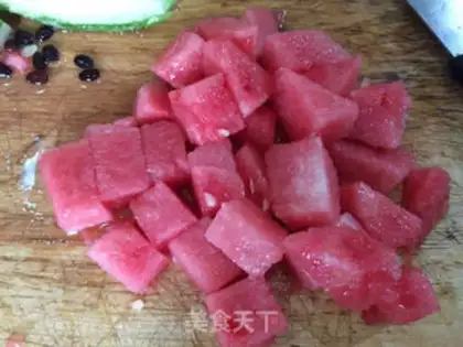 Make Mango watermelon double juice step 2