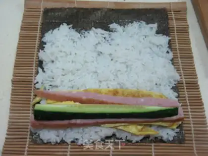 Make Red sausage sushi step 9
