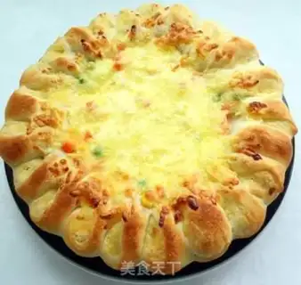 Make Chicken-cream shrimp pizza step 15