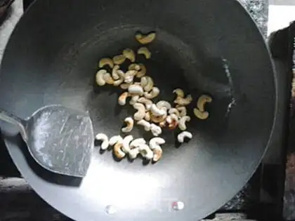 Make Gold corn, cashew nuts step 1