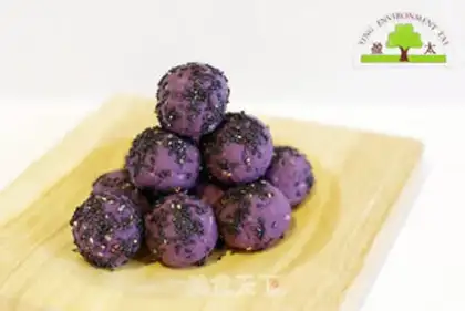 Make Purple potato sesame milk ball step 6
