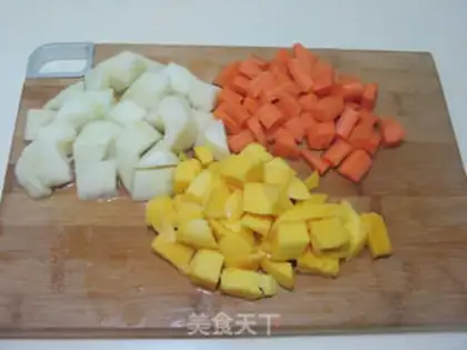 Make Mango goldmelon carrot juice step 1