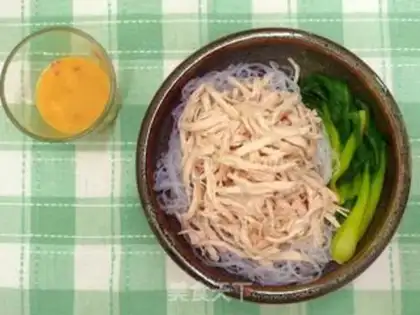 Make Roasted cream chicken silk salad step 6