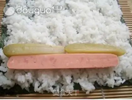 Make Sour cucumber sushi step 4
