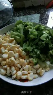Make Vegetable thin meat congee step 4