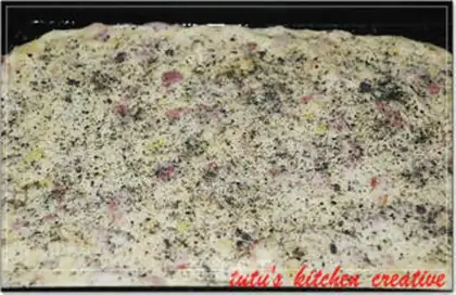 Make Bacon potato sesame cake step 3
