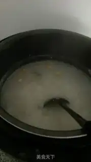 Make Vegetable thin meat congee step 6