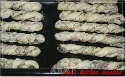 Make Bacon potato sesame cake step 6