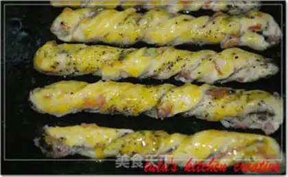 Make Bacon potato sesame cake step 9