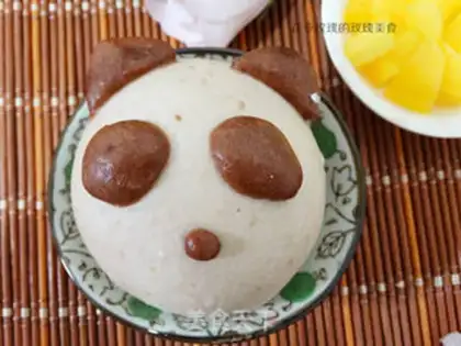 Make Panda, peach, rose bag step 10