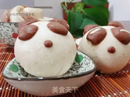 Make Panda, peach, rose bag step 11