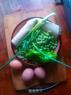 Make Soybeans with fried eggs step 0