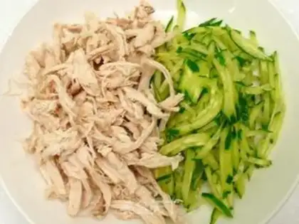 Make Tami lemon chicken silk salad step 0