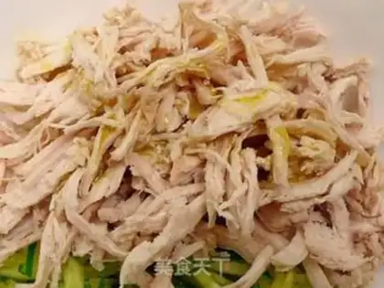 Make Tami lemon chicken silk salad step 1