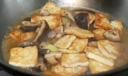 Make Pork mushroom tofu step 4