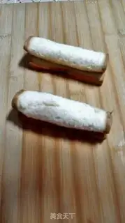 Make Toast and ham cheese rolls step 4
