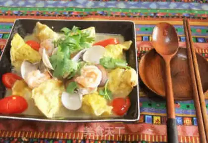 Make Seafood egg dumplings step 9