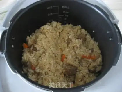 Make Hands on lamb rice step 12