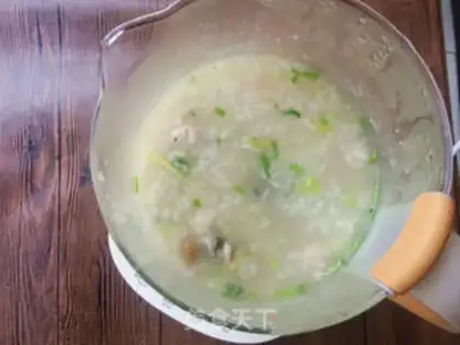 Make Dried fish congee step 9