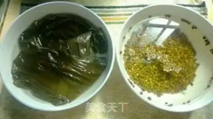 Make Sea belt green bean sugar step 2