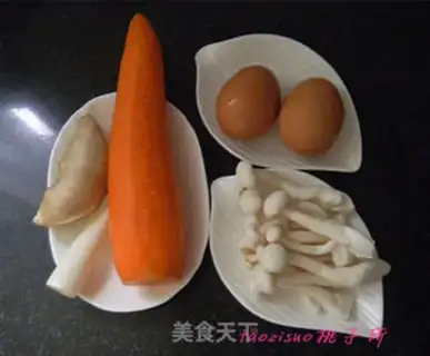 Make Seafood mushroom fried eggs step 0