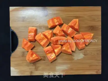 Make papaya carrot juice step 3