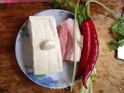Make Tofu with meat step 0