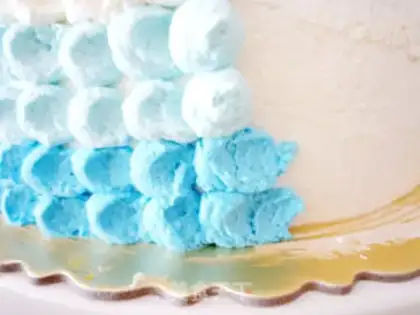Make Blue Sea Heartcake step 25
