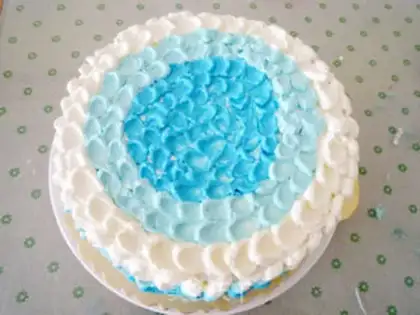 Make Blue Sea Heartcake step 27