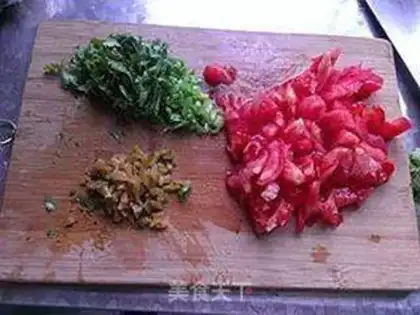Make Tomato milk is cold. Blend Noodles step 5